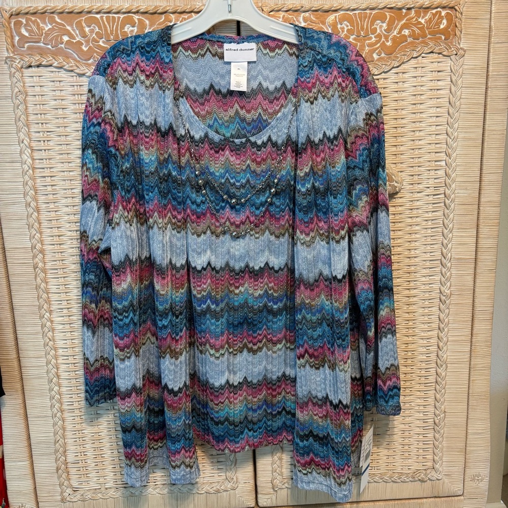 NWT Alfred Dunner Cardi-Tank combo.